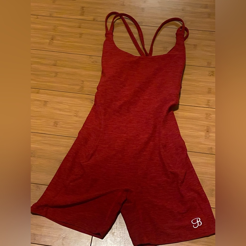 Red bombshell sportswear unitard